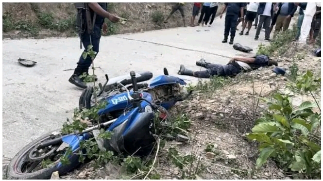 सिन्धुलीको फिक्कलमा भएको मोटरसाइकल दुर्घटनामा असई र हवल्दारको मृत्यु