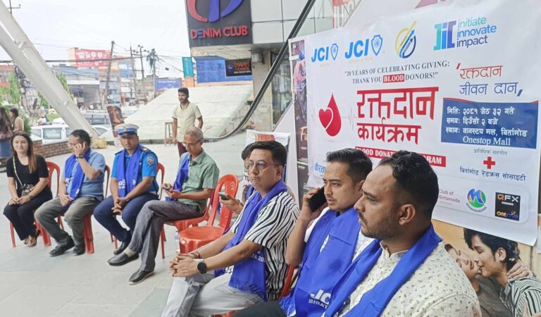 झापामा विश्व रक्तदाता दिवसको अवसरमा दुई जेसिज क्लबद्वारा रक्तदान कार्यक्रम