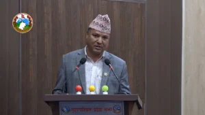 मुख्यमन्त्री सोडारी विश्वासको मत लिनुहुँदै