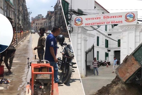 न्यूरोडमा फुटपाथको काम अघि बढाउन महानगरपालिकालाई बाटो खुल्यो