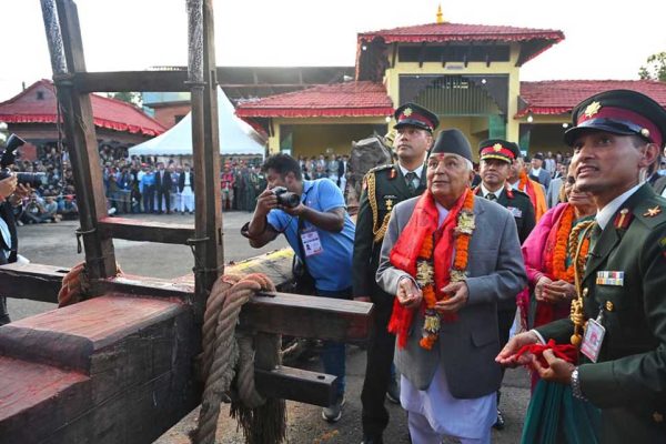 President Paudel observes Bhoto Jatra festival